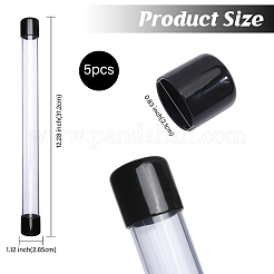 Transparentes Aufbewahrungsrohr aus PVC-Kunststoff und Gummi&nbsp;FIND-WH0173-158A