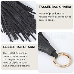 2 porte-clés pendentif pompon en cuir PU&nbsp;FIND-CL0002-41D