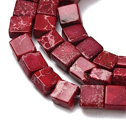 Brins de perles de jaspe impériales naturelles teints&nbsp;G-F833-A01-01B