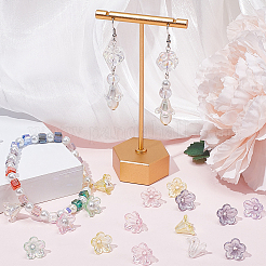 360 шт. двухцветные прозрачные акриловые колпачки для бусин&nbsp;TACR-SC0001-24