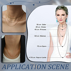 6 шт. цепочка-змеевик из латуни с покрытием для женщин&nbsp;NJEW-BBC0001-20C