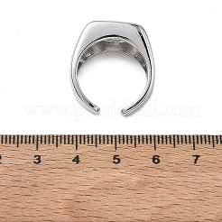 Offene Manschettenringe aus Messing mit Mikropavé und Zirkonia für Damen&nbsp;RJEW-L343-06P