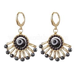 Orecchini leberback fatti a mano con malocchio in lume&nbsp;EJEW-MZ00352-04