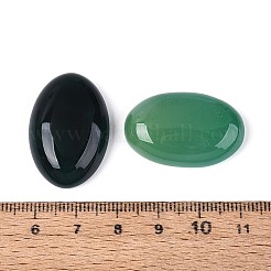 Natürlicher grüner Onyx-Achat (gefärbt und erhitzt) Cabochons&nbsp;G-N361-05B-03