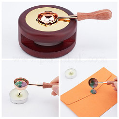 Cuchara para derretir sellos de cera con mango de acero inoxidable y latón&nbsp;TOOL-CP0001-28