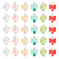 36шт 6 цвета стеклянные подвески&nbsp;FIND-TA0004-21