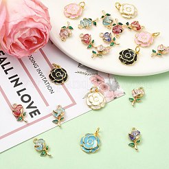 24 pz 8 stili pendenti in ottone smaltato&nbsp;KK-SZ0003-20