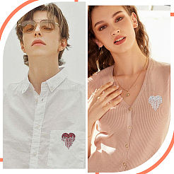 2шт брошь из двухцветного сплава со стразами&nbsp;FIND-GO0003-52