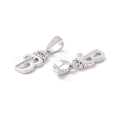 Umweltfreundliche Messing-Mikropflaster-Anhänger aus Zirkonia&nbsp;KK-K265-01P-B