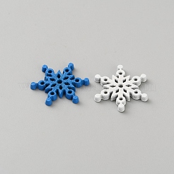 50шт. печатная деревянная снежинка&nbsp;WOOD-WH0050-049