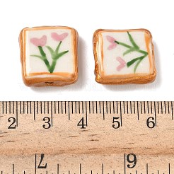 Фарфоровые бусины ручной работы&nbsp;PORC-C008-03B