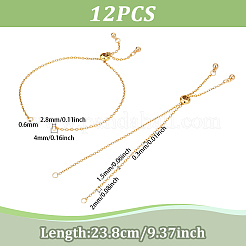 12 шт. регулируемые цепи из нержавеющей стали 304 для изготовления браслетов&nbsp;AJEW-ME0001-01