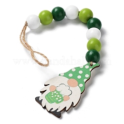 Подвеска в виде деревянного гнома на день святого патрика&nbsp;HJEW-G023-01C