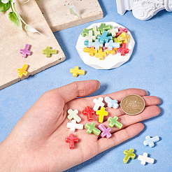40 Stück 8 Farben glasierte Porzellanperlen&nbsp;PORC-TA0001-16