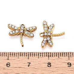 Подвески в виде стрекоз из нержавеющей стали 304 с кристаллами и стразами&nbsp;STAS-T072-62G