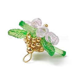 Стекло с круглыми ракушечными жемчужинами и акриловыми подвесками и латунными бусинами&nbsp;PALLOY-MZ00646-05