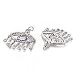 Pendentifs en laiton zircon cubique transparent&nbsp;KK-F821-16P