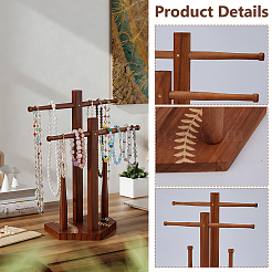 Baseball-Schmuckring-Display-Turmständer aus Holz&nbsp;ODIS-WH0086-223A