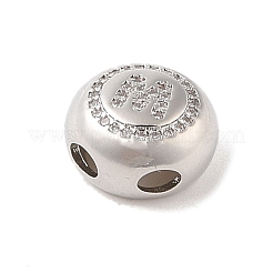 Pendenti in ottone con placcatura a cremagliera e zirconi cubici&nbsp;KK-Z047-07P-W-RS