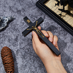 Croix de Pâques avec Jésus&nbsp;DJEW-WH0016-52A