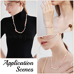 1шт полимерная глина со сплавом и кристаллами шейный ремешок для очков&nbsp;AJEW-CN0005-04B