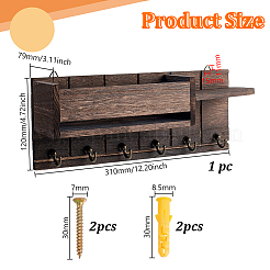 Porta llaves de pared de madera&nbsp;AJEW-WH0596-620