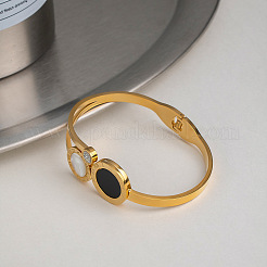 Brazaletes articulados vintage de acero inoxidable 304 con diseño yin-yang&nbsp;MW0713