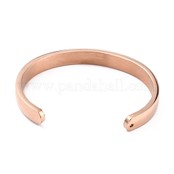 Bracelets manchettes en acier inoxydable 304 avec placage ionique (IP)&nbsp;STAS-C023-02