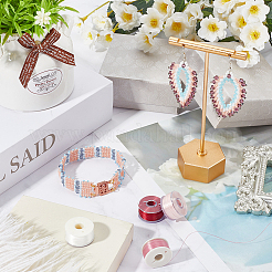 4 рулон 4-х цветных полиэстеровых ниток со специальным покрытием для бисера&nbsp;OCOR-SC0001-08B