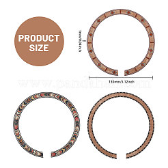 3 шт. 3-цветная деревянная наклейка на резонаторное отверстие для классической гитары&nbsp;DIY-CA0008-07