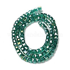 Стеклянные бусины с гальваническим покрытием &nbsp;EGLA-R030-6x6mm-11