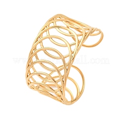 Браслеты-манжеты из нержавеющей стали 304 в европейском и американском стиле для женщин&nbsp;LS-BJEW-D306-03G