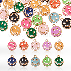 100шт 10 цвета сплава эмалевые подвески&nbsp;ENAM-CJ0001-75