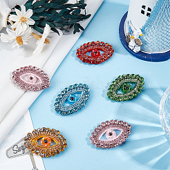 10 pieza de 5 colores de poliéster y rhinestone de vidrio para bordar&nbsp;PATC-GF0002-05