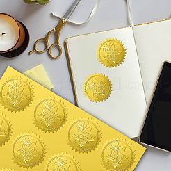 34 Blatt selbstklebende Aufkleber mit Goldfolienprägung&nbsp;DIY-WH0509-072