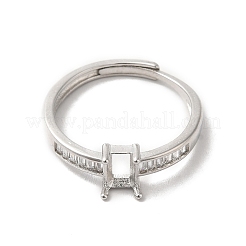 Регулируемые литые сеттинги площадку кольцо&nbsp;KK-C022-01B-P