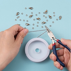 Kit per la creazione di gioielli con catena di cavi in ottone fai da te da 3 m&nbsp;DIY-YW0005-75R
