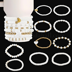 10 Stück 2 Stile Polymer Clay & Kristallperlen Cup Chain&nbsp;AJEW-CN0004-16