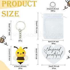 Наборы для изготовления брелоков в виде пчел своими руками&nbsp;DIY-YW0012-49