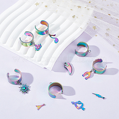 Kit para hacer anillos con dijes de diy&nbsp;STAS-UN0051-37