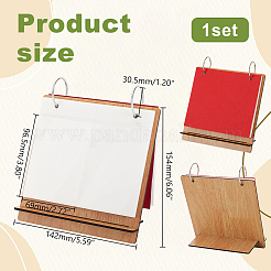 3 Zoll rechteckiger Holzeinband für Sammelalbum&nbsp;DIY-WH0349-306A