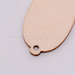Pendentifs en bois blanc non fini&nbsp;WOOD-WH0104-26A