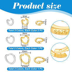 925 Sterling Silber Twister Schließen&nbsp;STER-PH0004-61