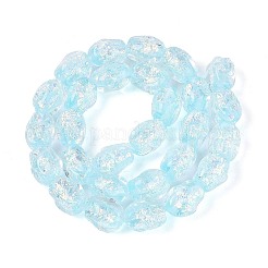 Perles à la main en verre de feuille brins&nbsp;FOIL-N033-02F