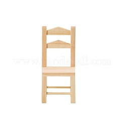 Chaise miniature en bois pour maison de poupée&nbsp;PW-WGE425C-01