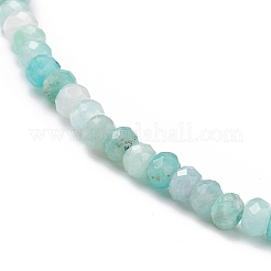 Bracciale elasticizzato con perline in amazzonite naturale&nbsp;BJEW-JB08484-08