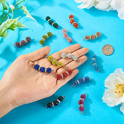 14 шт. 14-х цветные шарм-коннектор из полимерной глины со стразами&nbsp;PALLOY-TAC0145