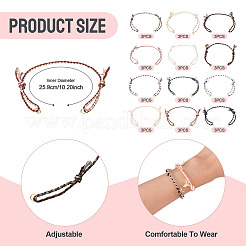 36шт 12 цвета поликоттоновый шнур для изготовления браслетов&nbsp;BJEW-TAC0052