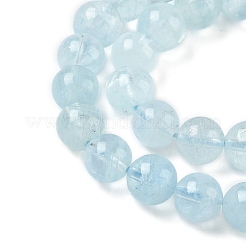 Природные Аквамарин бисер нитей G-D334-A01-6mm
