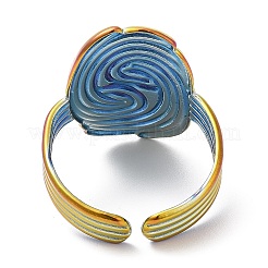 Ионное покрытие(ip) 304 нержавеющая сталь vortex открытое манжетное кольцо для женщин&nbsp;RJEW-M149-17RC